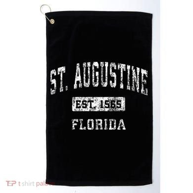 St. Augustine Florida Fl Vintage Established Golf Towel