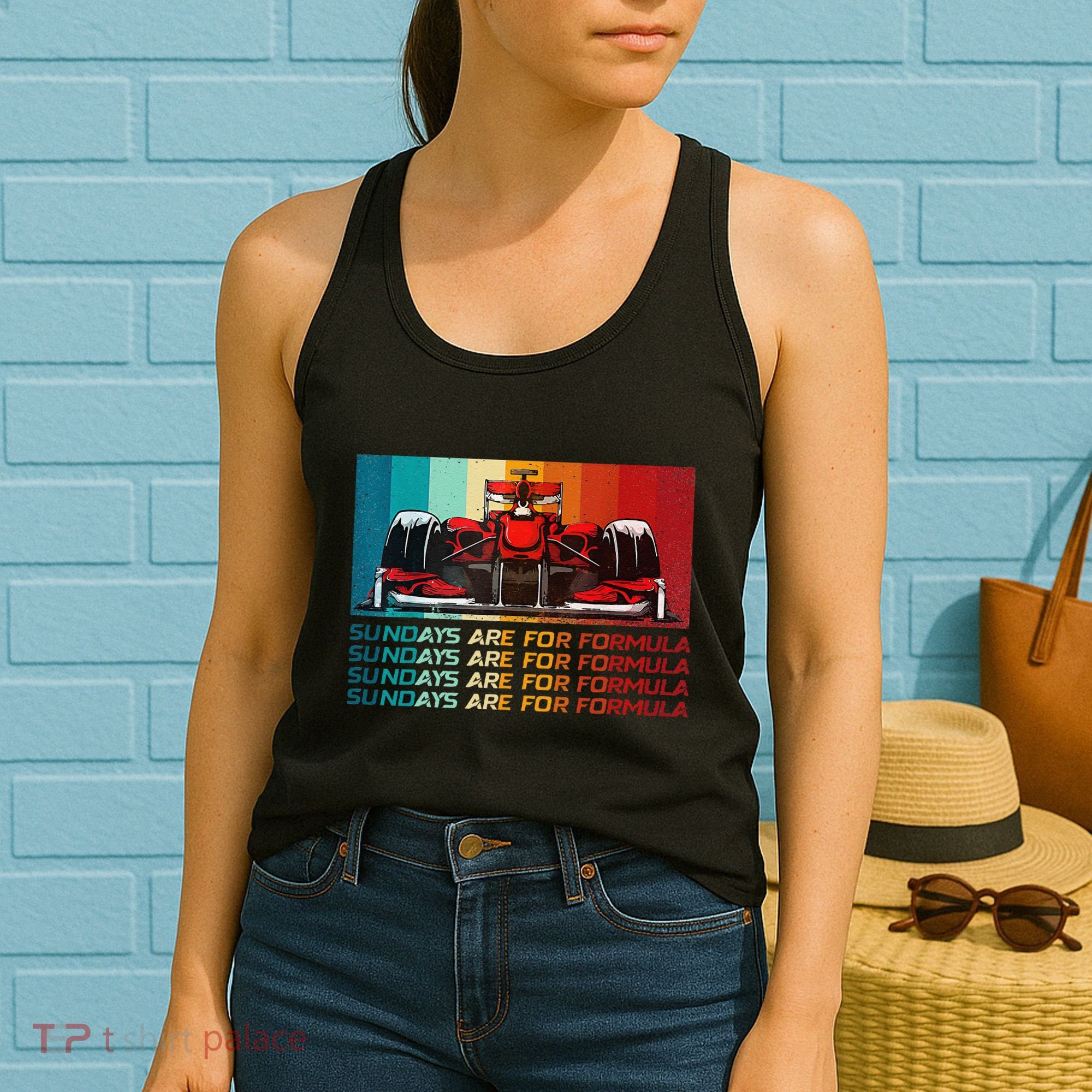 Sundays Are For Formula Racing Lover & Motorsports Fast Cars Women's Tank Top