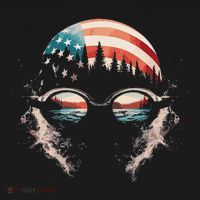 Swimmer American Flag Patriotic Usa Swim Team Swimming Women's Hoodie thumb 2