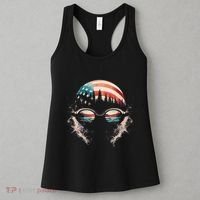 Swimmer American Flag Patriotic Usa Swim Team Swimming Women's Tank Top thumb 3