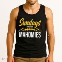 Sundays Are For Mahomies Football Lover Tank Top thumb 3