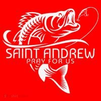 St Andrew Fishing Patron Saint Of Fisherman Catholic Saint Santa Hat thumb 1