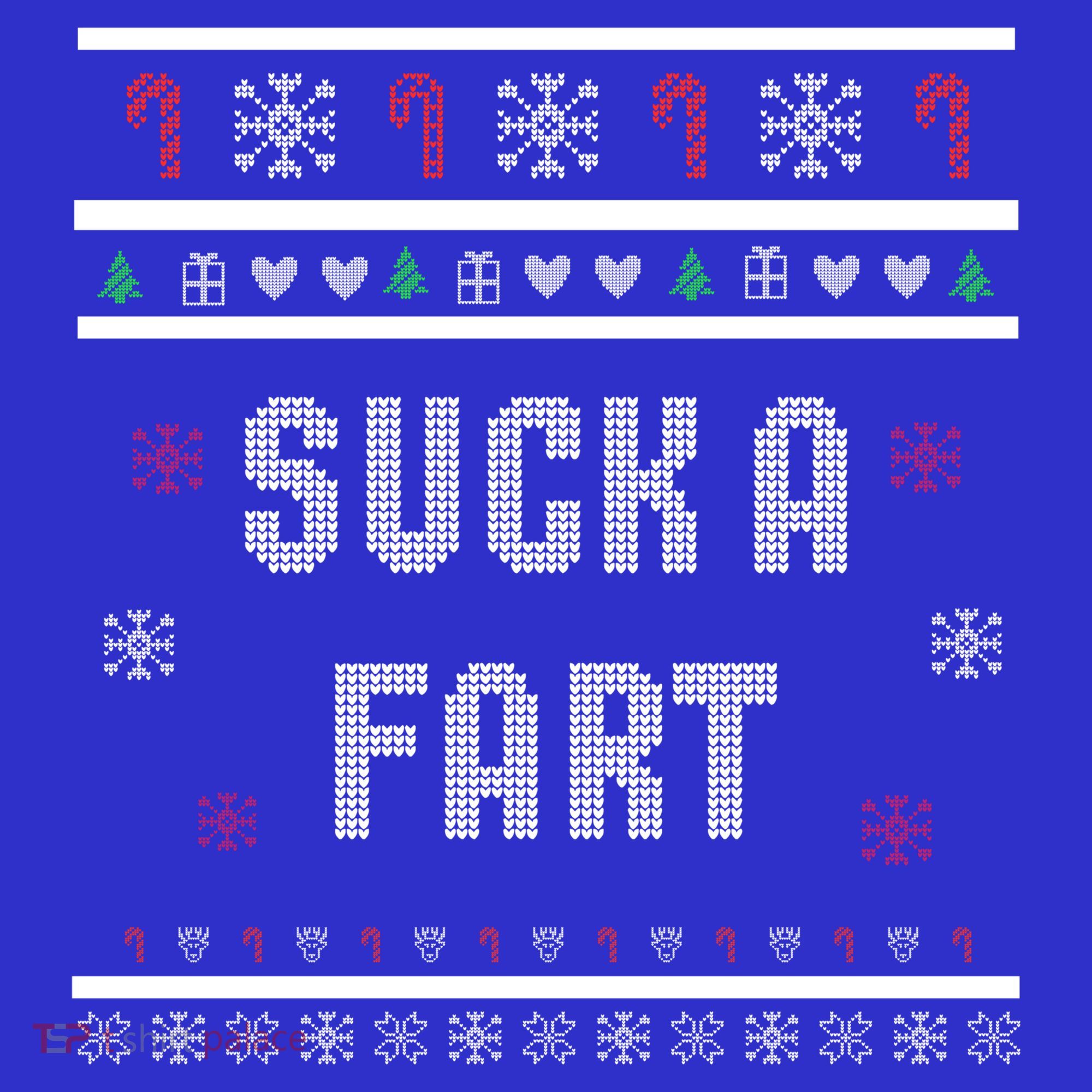 Suck A Fart Inappropriate Christmas Ugly Great Gift Women's Tank Top