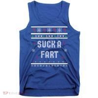Suck A Fart Inappropriate Christmas Ugly Great Gift Tank Top thumb 0