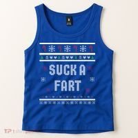 Suck A Fart Inappropriate Christmas Ugly Great Gift Tank Top thumb 2