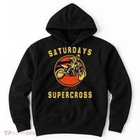 Saturdays Are For Supercross Dirt Bike Mx Racing Biker Hoodie thumb 0