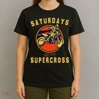 Saturdays Are For Supercross Dirt Bike Mx Racing Biker T-Shirt thumb 4
