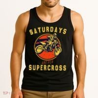 Saturdays Are For Supercross Dirt Bike Mx Racing Biker Tank Top thumb 3
