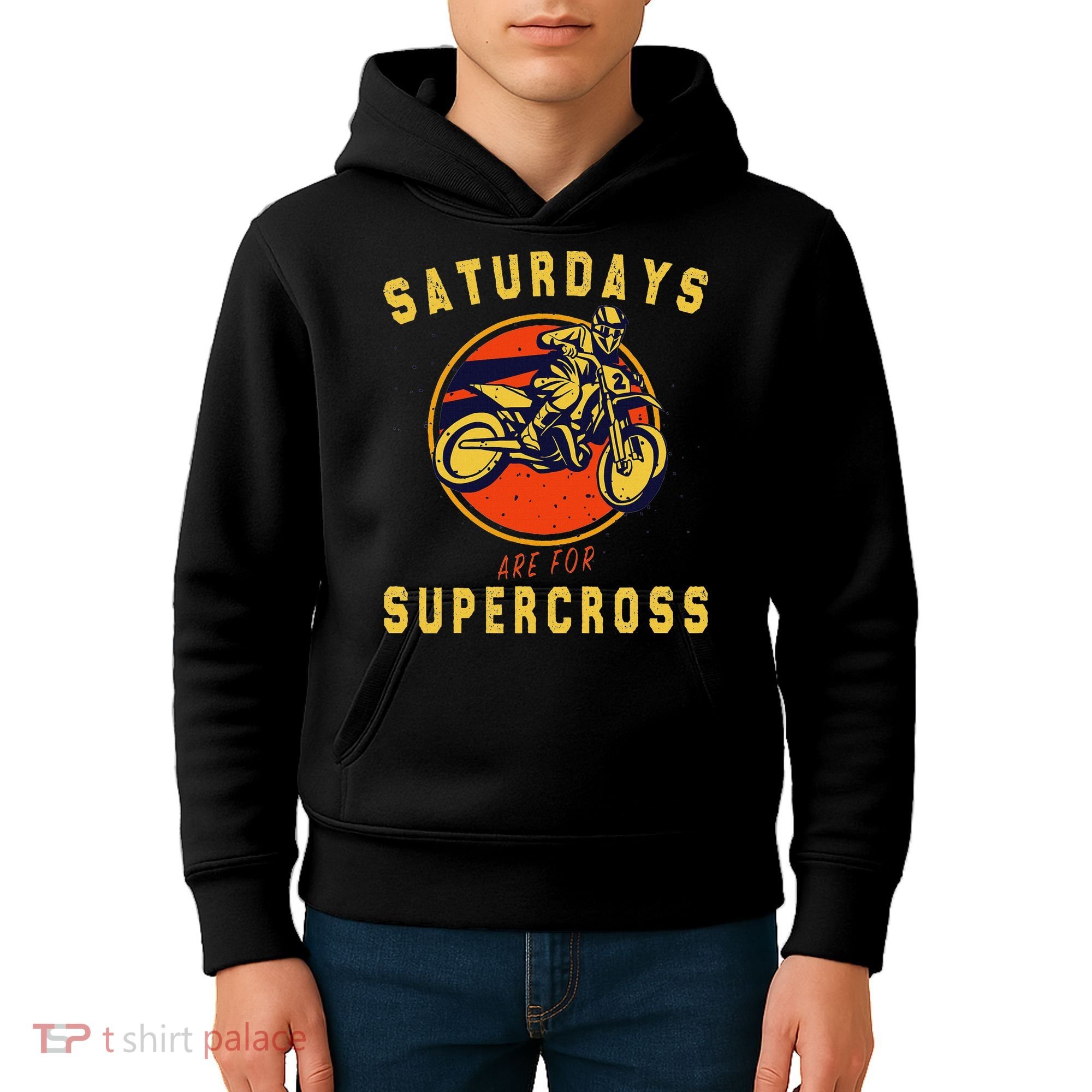 Saturdays Are For Supercross Dirt Bike Mx Racing Biker Kids Hoodie