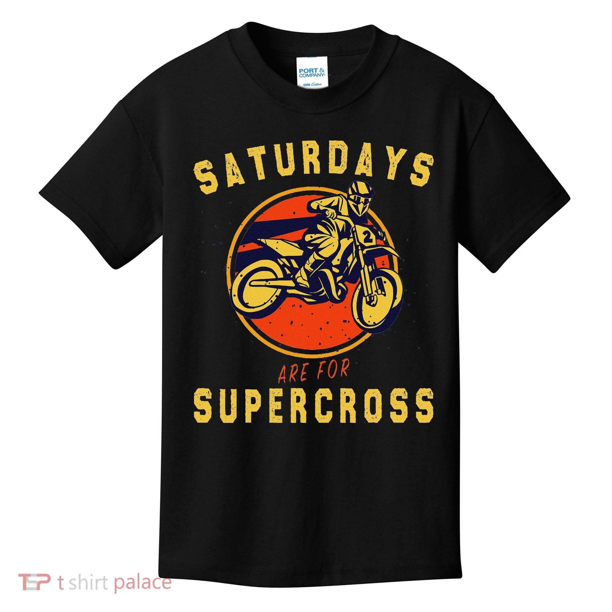 Saturdays Are For Supercross Dirt Bike Mx Racing Biker Kids T-Shirt