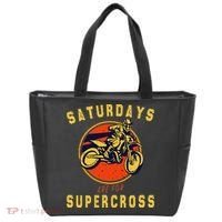 Saturdays Are For Supercross Dirt Bike Mx Racing Biker Tote Bag thumb 0