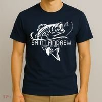 St Andrew Fishing Saint Of Fisherman Catholic Saint T-Shirt thumb 3