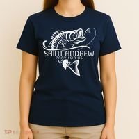 St Andrew Fishing Saint Of Fisherman Catholic Saint T-Shirt thumb 4