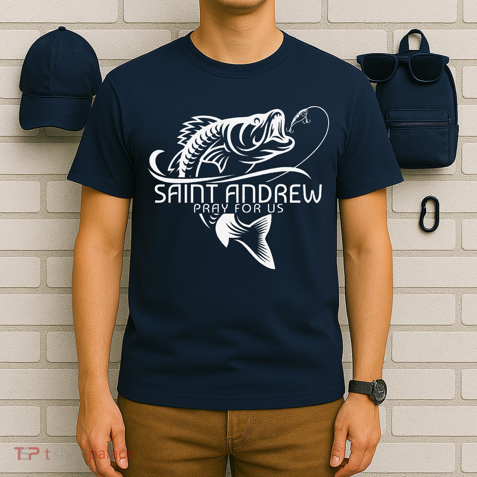 St Andrew Fishing Saint Of Fisherman Catholic Saint T-Shirt