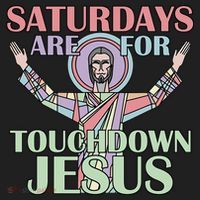 Saturdays Are For Touchdown Jesus Christian Beanie thumb 2