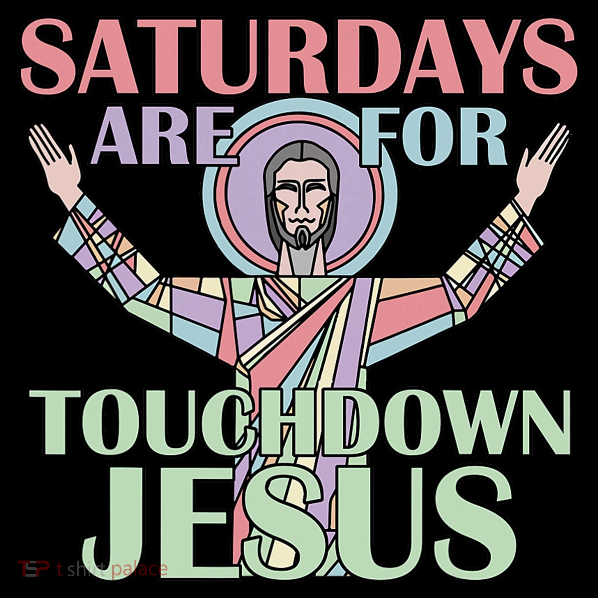 Saturdays Are For Touchdown Jesus Christian Women's Hoodie