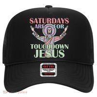 Saturdays Are For Touchdown Jesus Christian Hat thumb 0