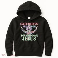 Saturdays Are For Touchdown Jesus Christian Kids Hoodie thumb 0