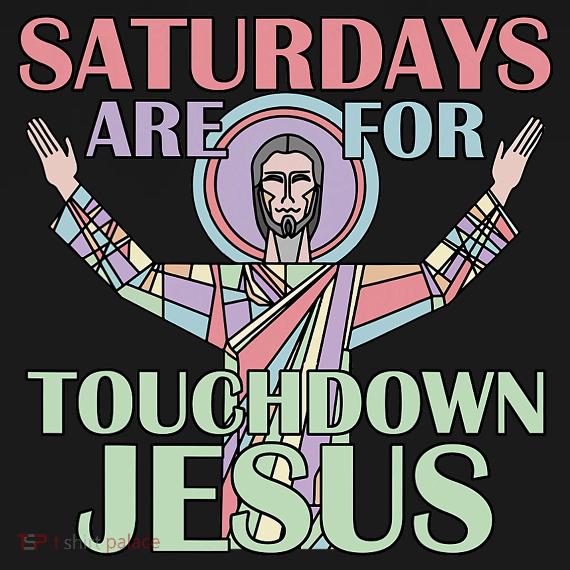 Saturdays Are For Touchdown Jesus Christian Kids Hoodie
