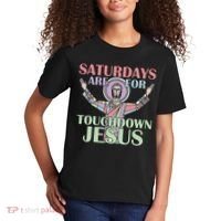 Saturdays Are For Touchdown Jesus Christian Kids T-Shirt thumb 2