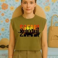 Safari Animal Kingdom Garment-Dyed Women's Muscle Tee thumb 4