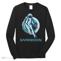 Safemoon Blockchain Cryptocurrency Astronaut Basketball Long Sleeve Shirt thumb 0