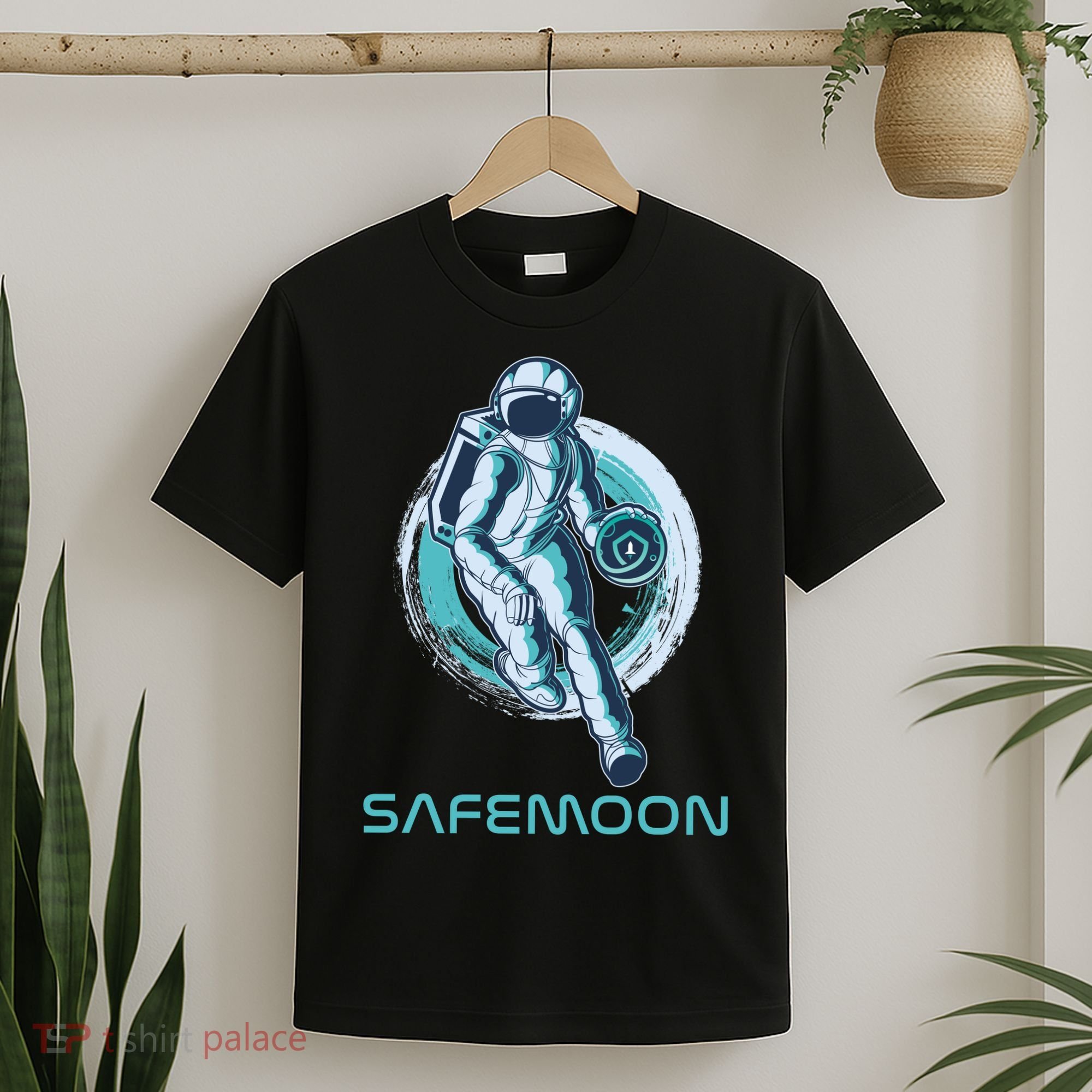 Safemoon Blockchain Cryptocurrency Astronaut Basketball T-Shirt