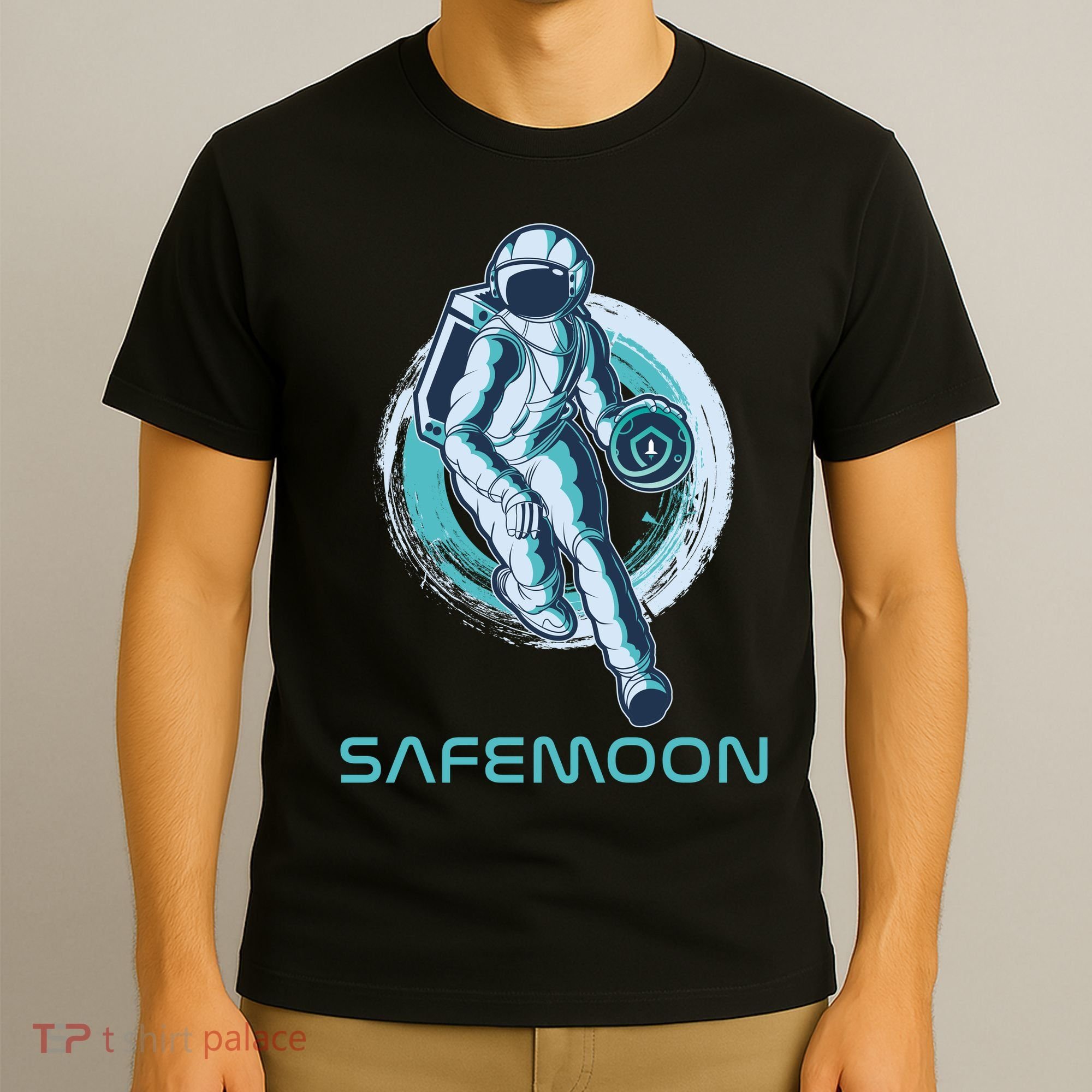 Safemoon Blockchain Cryptocurrency Astronaut Basketball T-Shirt