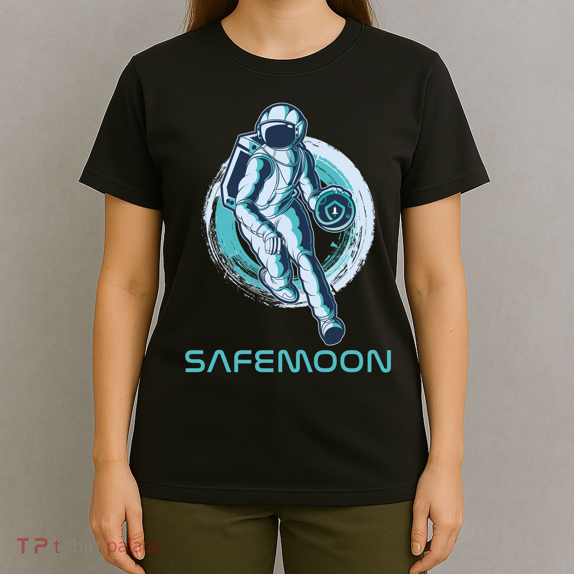 Safemoon Blockchain Cryptocurrency Astronaut Basketball T-Shirt
