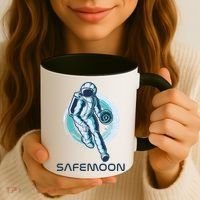 Safemoon Blockchain Cryptocurrency Astronaut Basketball Coffee Mug thumb 3