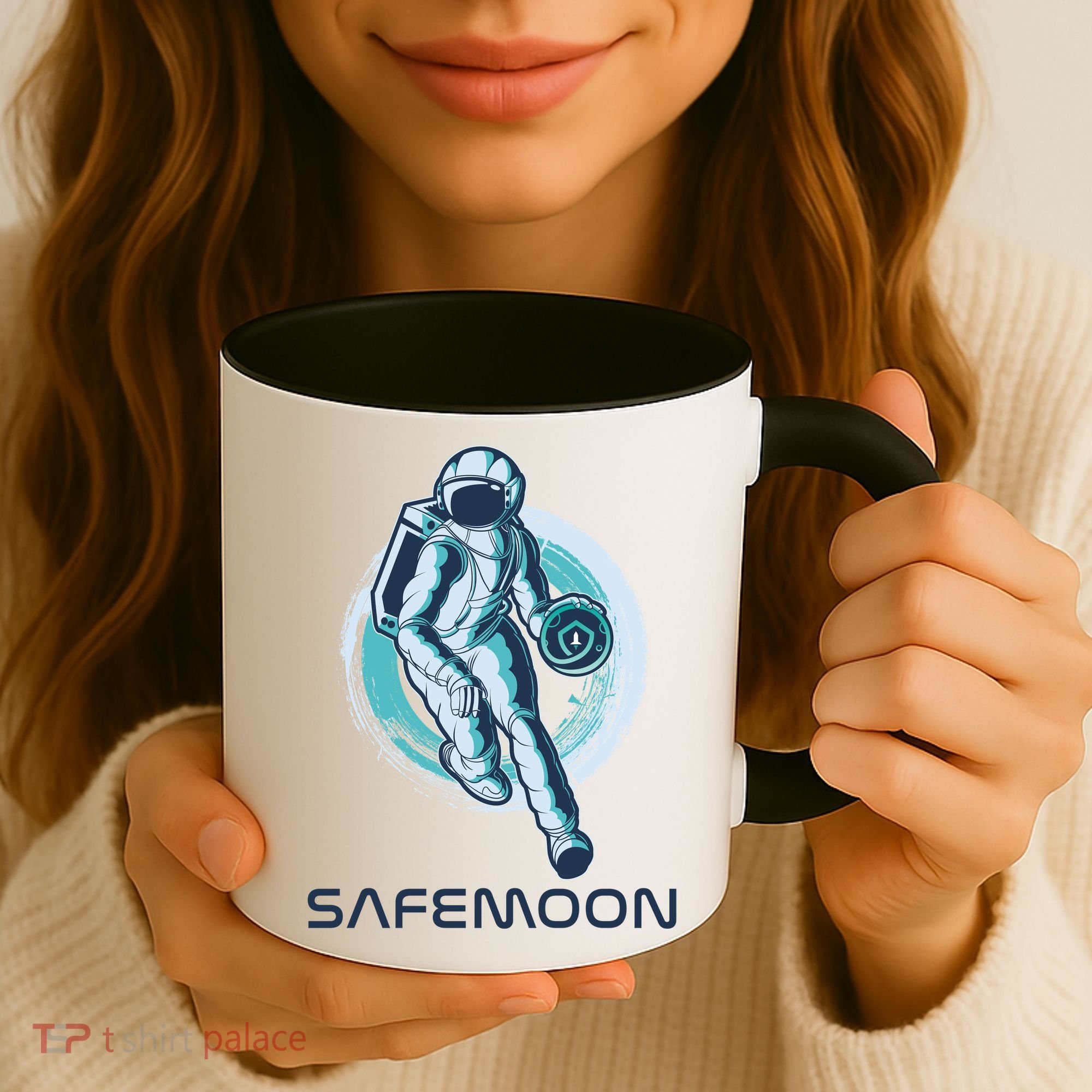 Safemoon Blockchain Cryptocurrency Astronaut Basketball Coffee Mug