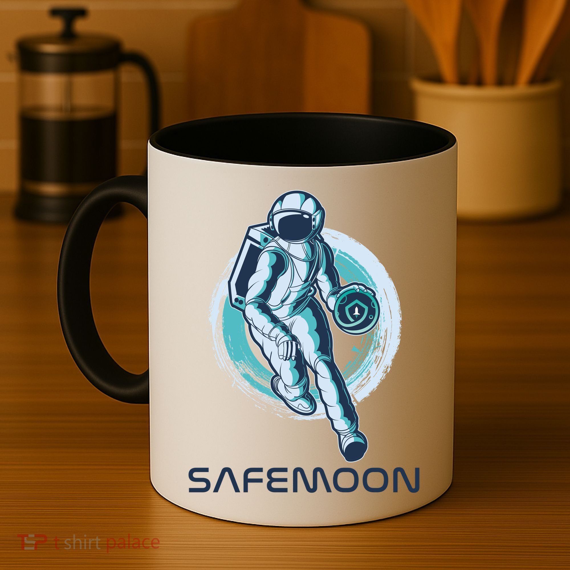 Safemoon Blockchain Cryptocurrency Astronaut Basketball Coffee Mug