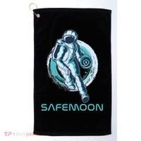 Safemoon Blockchain Cryptocurrency Astronaut Basketball Golf Towel thumb 0