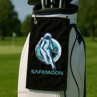 Safemoon Blockchain Cryptocurrency Astronaut Basketball Golf Towel thumb 2