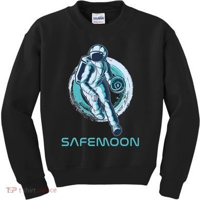 Safemoon Blockchain Cryptocurrency Astronaut Basketball Kids Sweatshirt