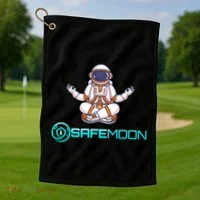 Safemoon Cryptocurrency Astronaut Token Golf Towel thumb 1