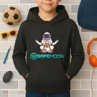 Safemoon Cryptocurrency Astronaut Token Kids Hoodie thumb 2