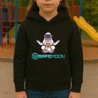 Safemoon Cryptocurrency Astronaut Token Kids Hoodie thumb 3