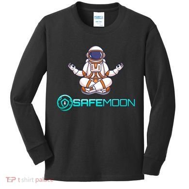 Safemoon Cryptocurrency Astronaut Token Kids Long Sleeve Shirt