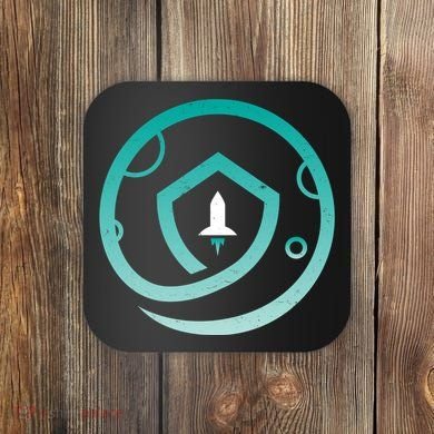 Safemoon Cryptocurrency Logo  Coaster