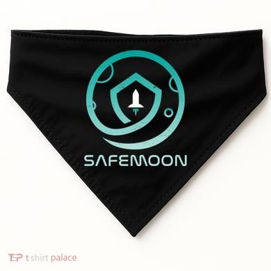 Safemoon Cryptocurrency Logo With Name USA-Made Doggie Bandana