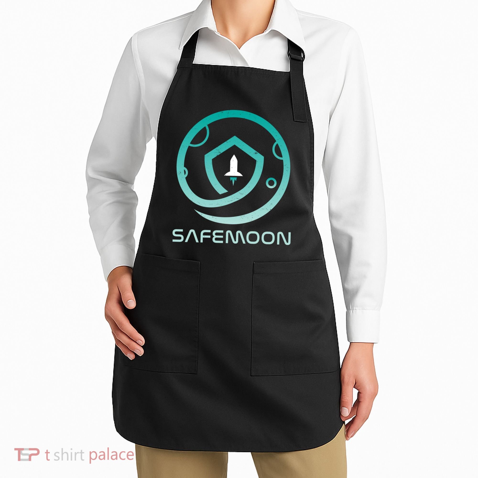 Safemoon Cryptocurrency Logo With Name Apron