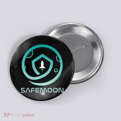 Safemoon Cryptocurrency Logo With Name Button