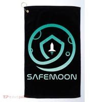Safemoon Cryptocurrency Logo With Name Golf Towel thumb 0