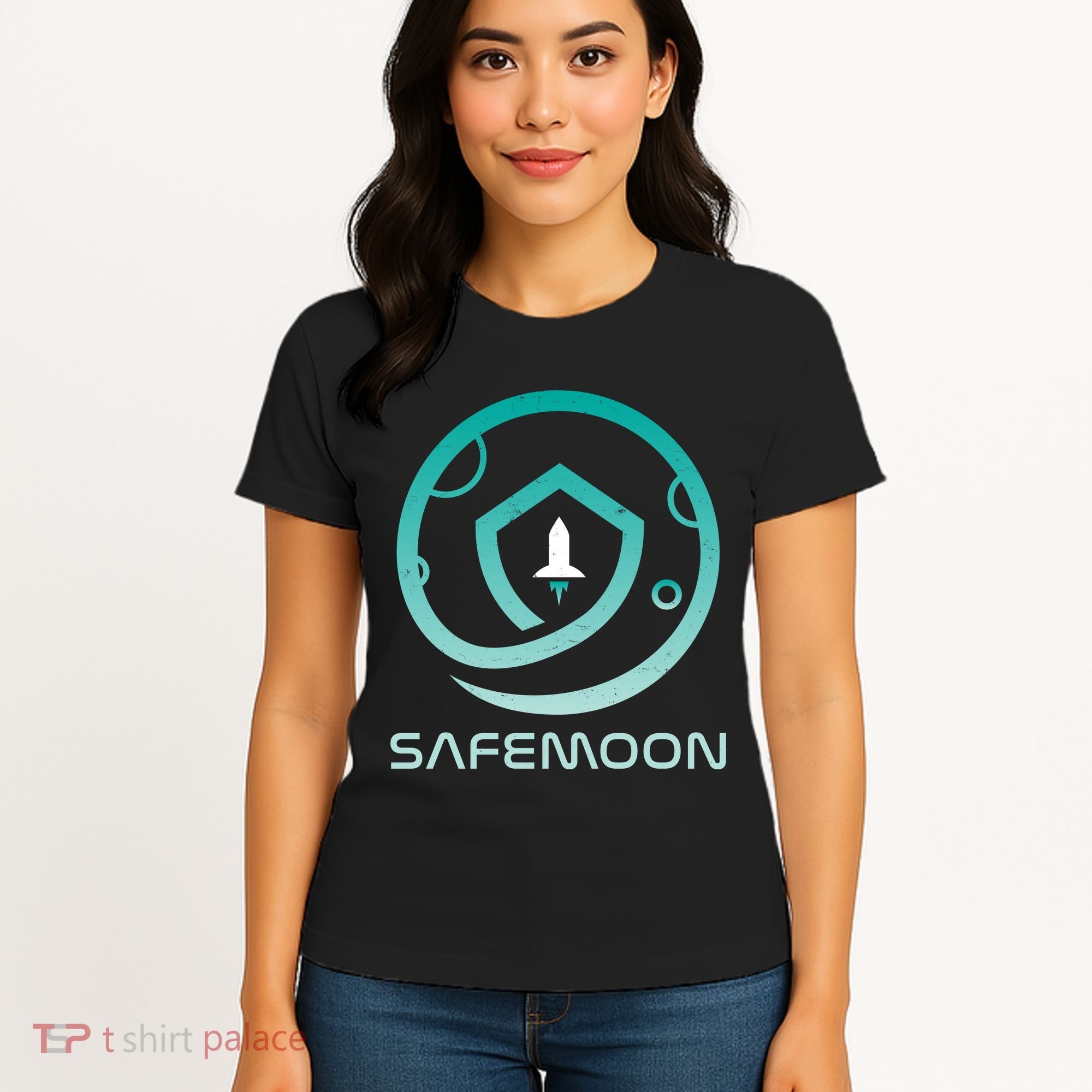 Safemoon Cryptocurrency Logo With Name Women's T-Shirt