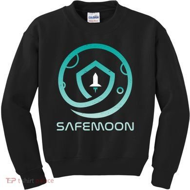 Safemoon Cryptocurrency Logo With Name Kids Sweatshirt