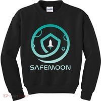 Safemoon Cryptocurrency Logo With Name Kids Sweatshirt thumb 0