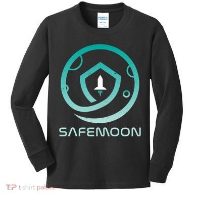 Safemoon Cryptocurrency Logo With Name Kids Long Sleeve Shirt