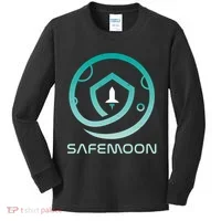Safemoon Cryptocurrency Logo With Name Kids Long Sleeve Shirt thumb 0