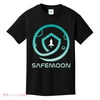 Safemoon Cryptocurrency Logo With Name Kids T-Shirt thumb 0